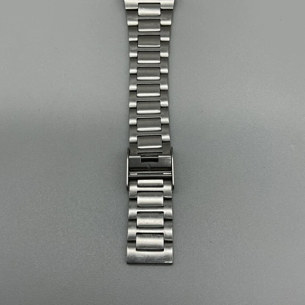 Casio A158W Alarm Chrono Mens Watch 33mm Digital Gray Stainless Bracelet